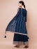 Jacquard chinon sharara suit in Teal blue colour 66213
